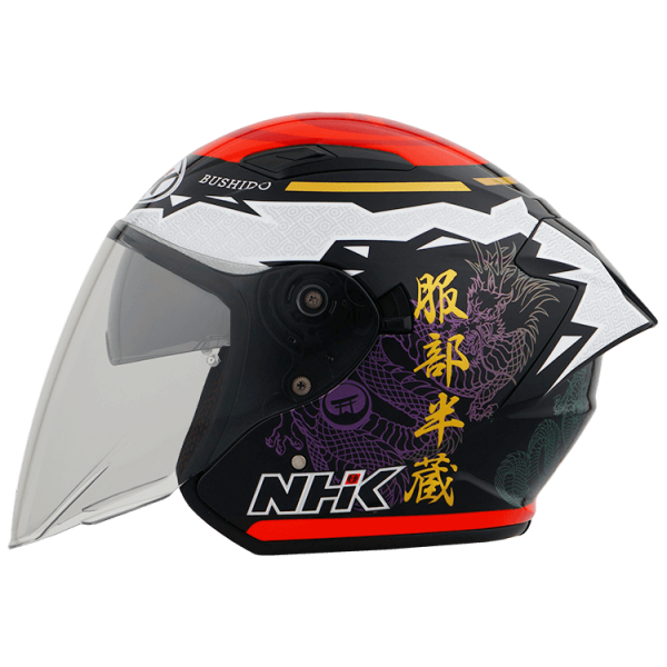 NHK S1GP PRO MF#1 武士道 (Mihail Florov) 亮面黑 選手彩繪 3/4罩式 透氣 內墨片