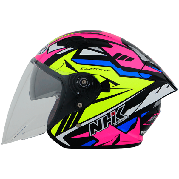 NHK S1GP PRO AL21#2 (Alonso Lopez) 亮面金屬藍粉 選手彩繪 3/4罩式 透氣 內墨片