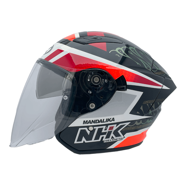 NHK S1GP PRO BB64#2 曼達利卡 (Bo Bendsneyder) 亮面黑橘 選手彩繪 3/4罩式 透氣 內墨片