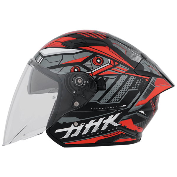 NHK S1GP PRO 科核 (Technicore) 亮面黑紅 彩繪 3/4罩式 透氣 內墨片