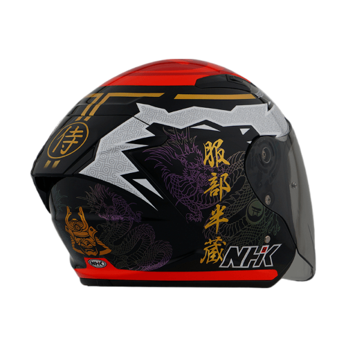 NHK S1GP PRO MF#1 武士道 (Mihail Florov) 亮面黑 選手彩繪 3/4罩式 透氣 內墨片