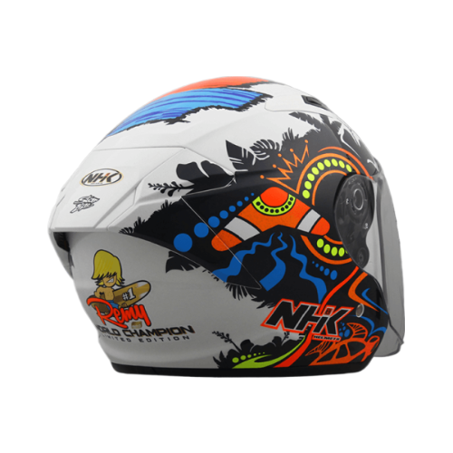 NHK S1GP PRO RG87#3 冠軍 (Remy Gardner) 亮面珍珠白 選手彩繪 3/4罩式 透氣 內墨片