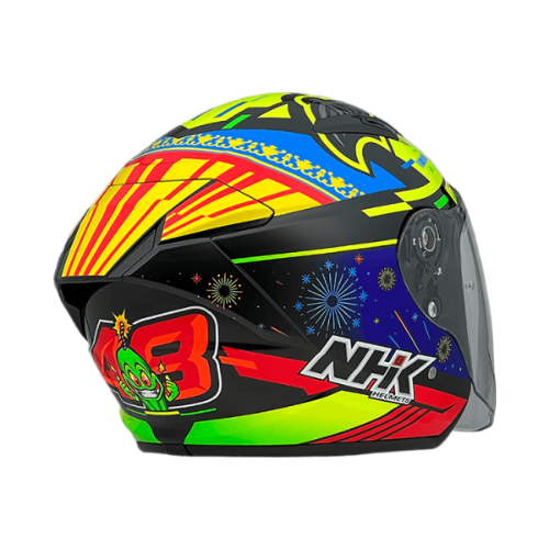NHK S1GP PRO IO48#3 (Ivan Ortola) 亮面黑黃 選手彩繪 3/4罩式 透氣 內墨片