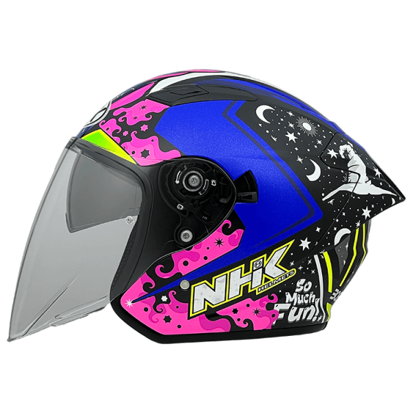 NHK S1GP PRO AL21#3 (Alonso Lopez) 亮黑粉紫 選手彩繪 3/4罩式 透氣 內墨片