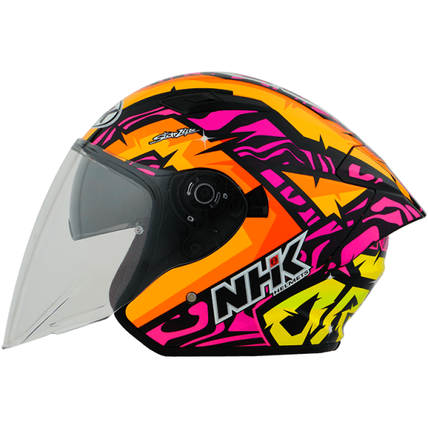 NHK S1GP PRO IO48#4 (Ivan Ortola) 亮面黑橘紫 選手彩繪 3/4罩式 透氣 內墨片