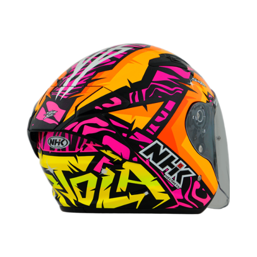 NHK S1GP PRO IO48#4 (Ivan Ortola) 亮面黑橘紫 選手彩繪 3/4罩式 透氣 內墨片