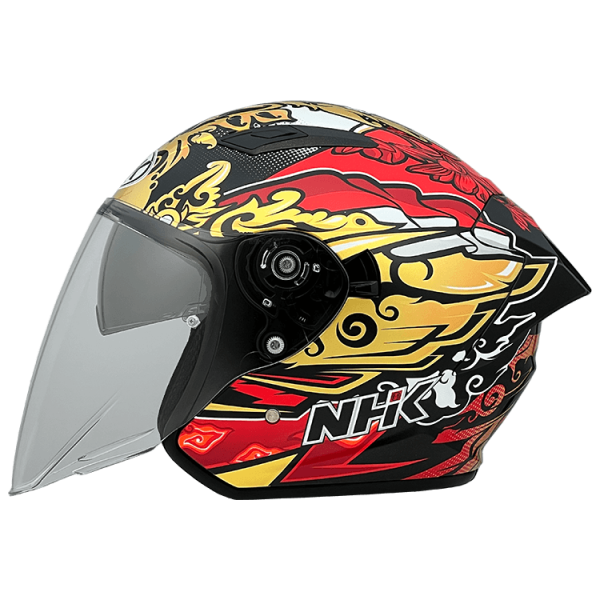 NHK S1GP PRO IO48#6 印尼站 (Ivan Ortola) 亮面黑紅 選手彩繪 3/4罩式 透氣 內墨片