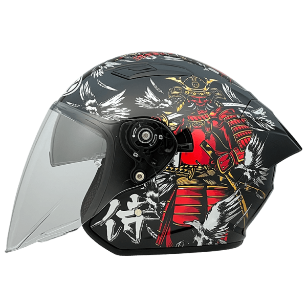 NHK S1GP PRO 盔甲 (Kabuto) 亮面黑 彩繪 3/4罩式 透氣 內墨片