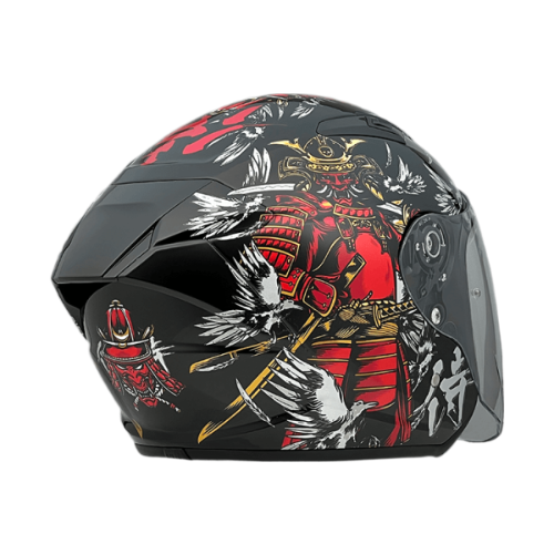 NHK S1GP PRO 盔甲 (Kabuto) 亮面黑 彩繪 3/4罩式 透氣 內墨片