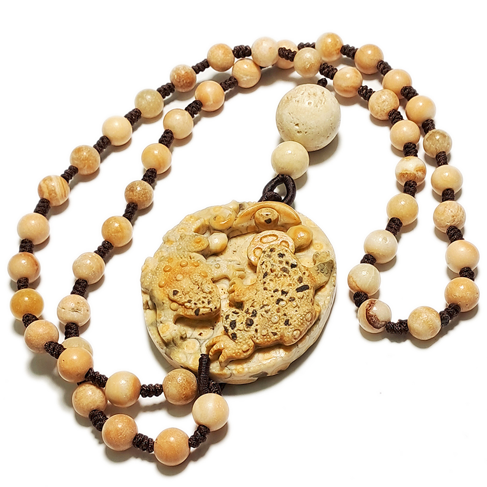 招財蟾蜍頂級龍宮舍利項鍊AA21【十方】153643