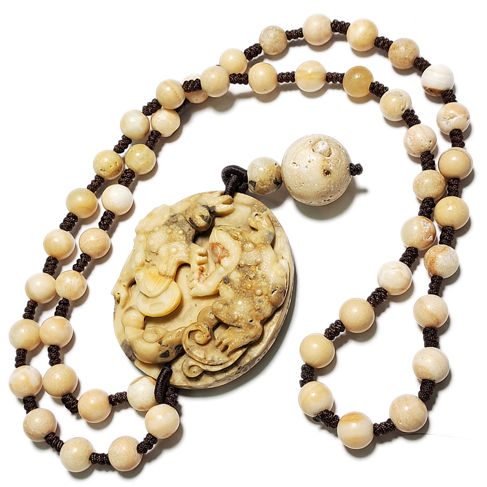 招財蟾蜍龍宮舍利項鍊A21【十方】153648