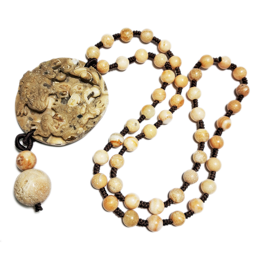 招財蟾蜍龍宮舍利項鍊A21【十方】153649