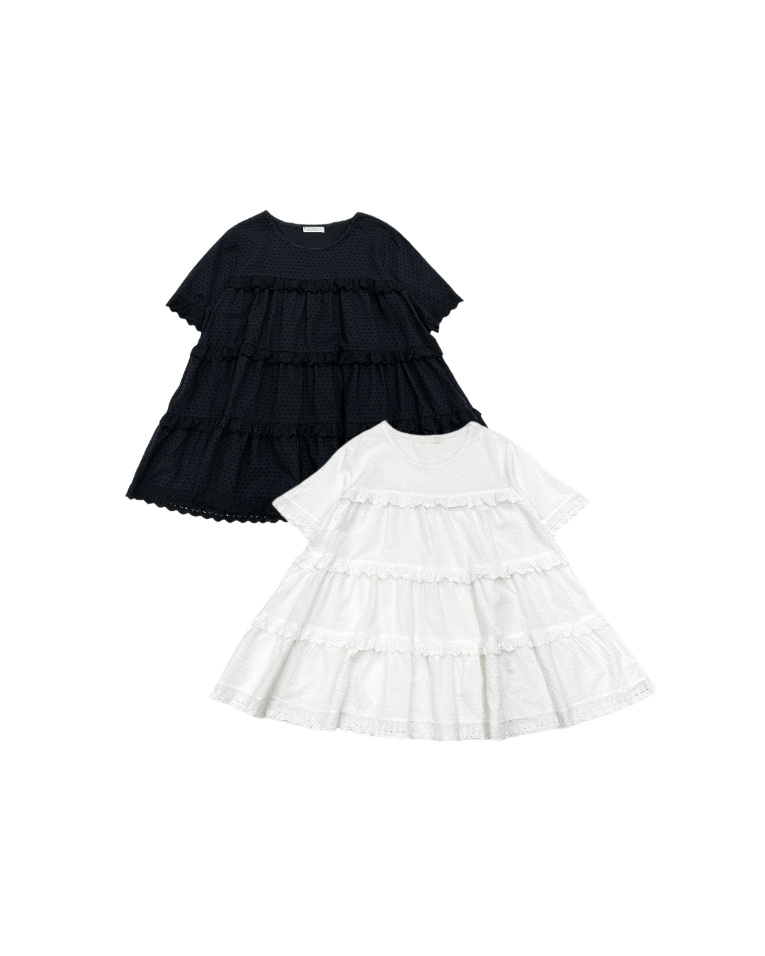 粒粒三層花邊領上衣