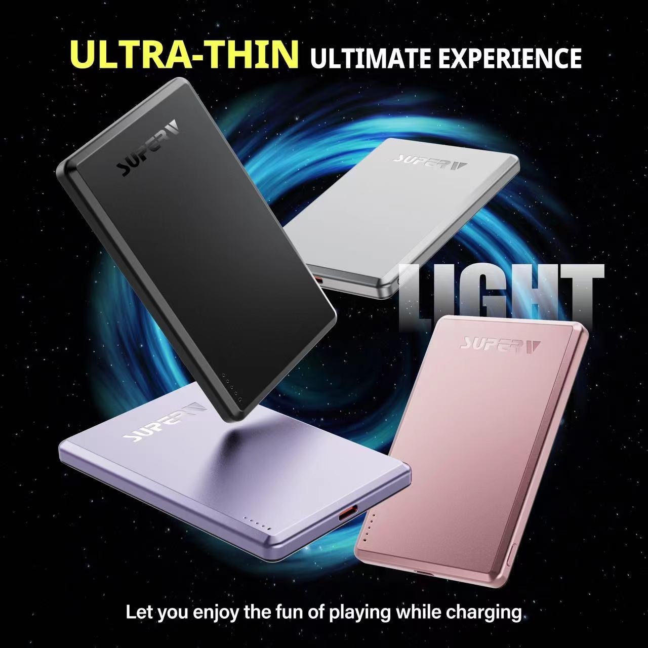 SUPERV PD20W超薄無線磁吸充電器5000mAh Model POWER4