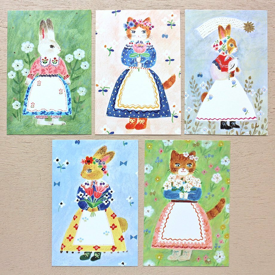 布川愛子：TABLIER 插畫明信片本 10枚 日本表現社