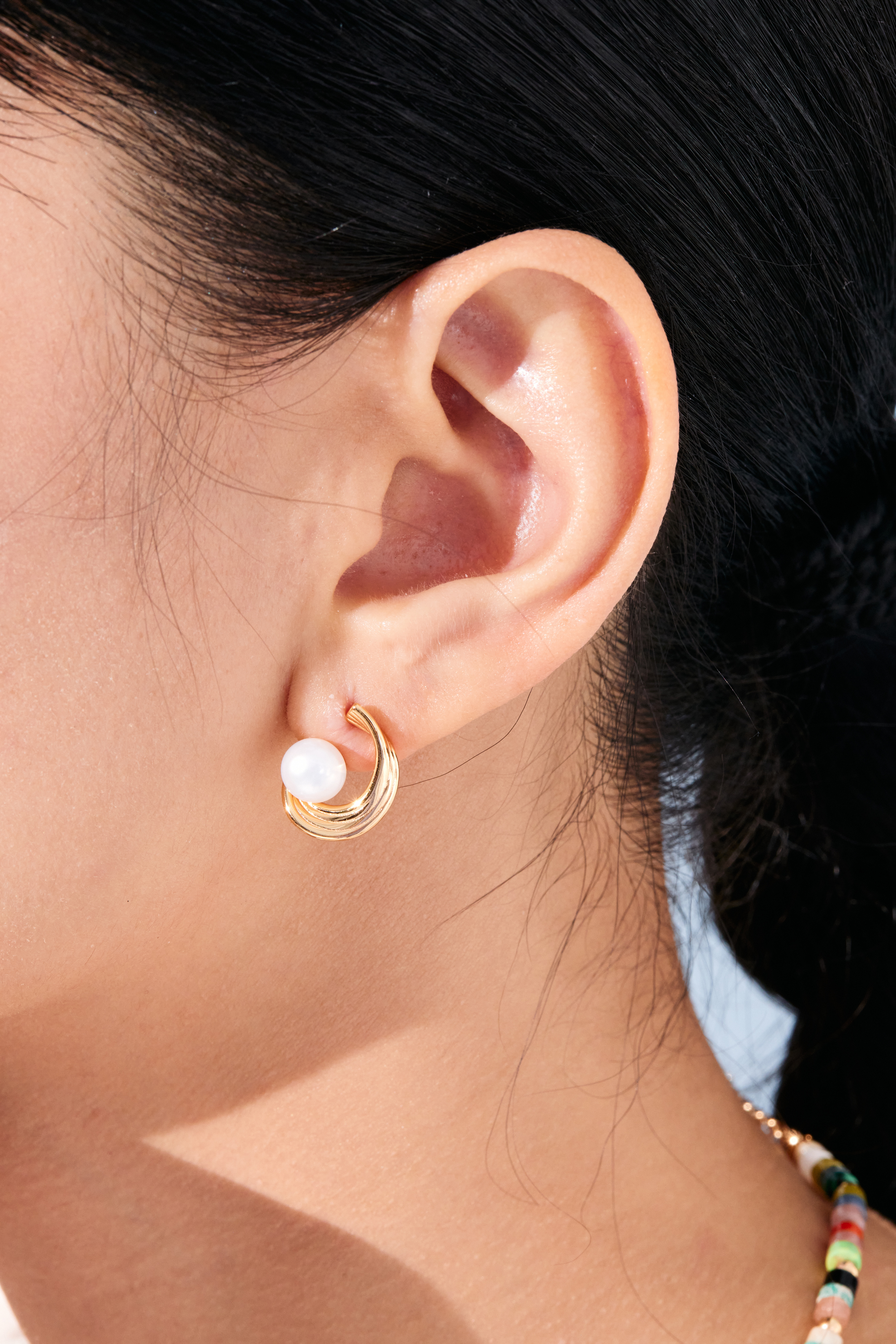 E1480 |  純銀珍珠耳環