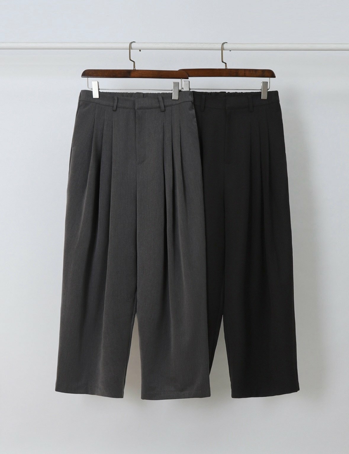 三摺寬鬆休閒西裝褲