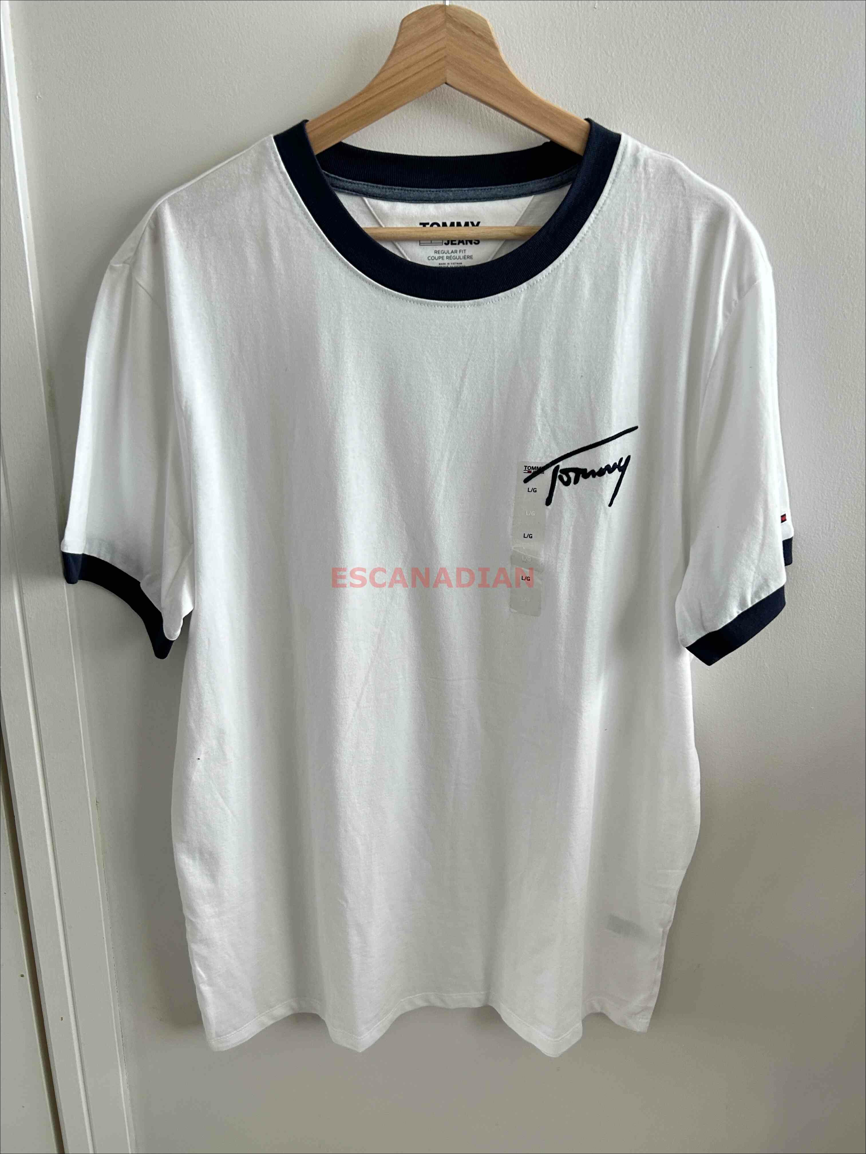 TOMMY 男大人 Jeans系列 草寫電繡字樣 滾邊設計 短TEE