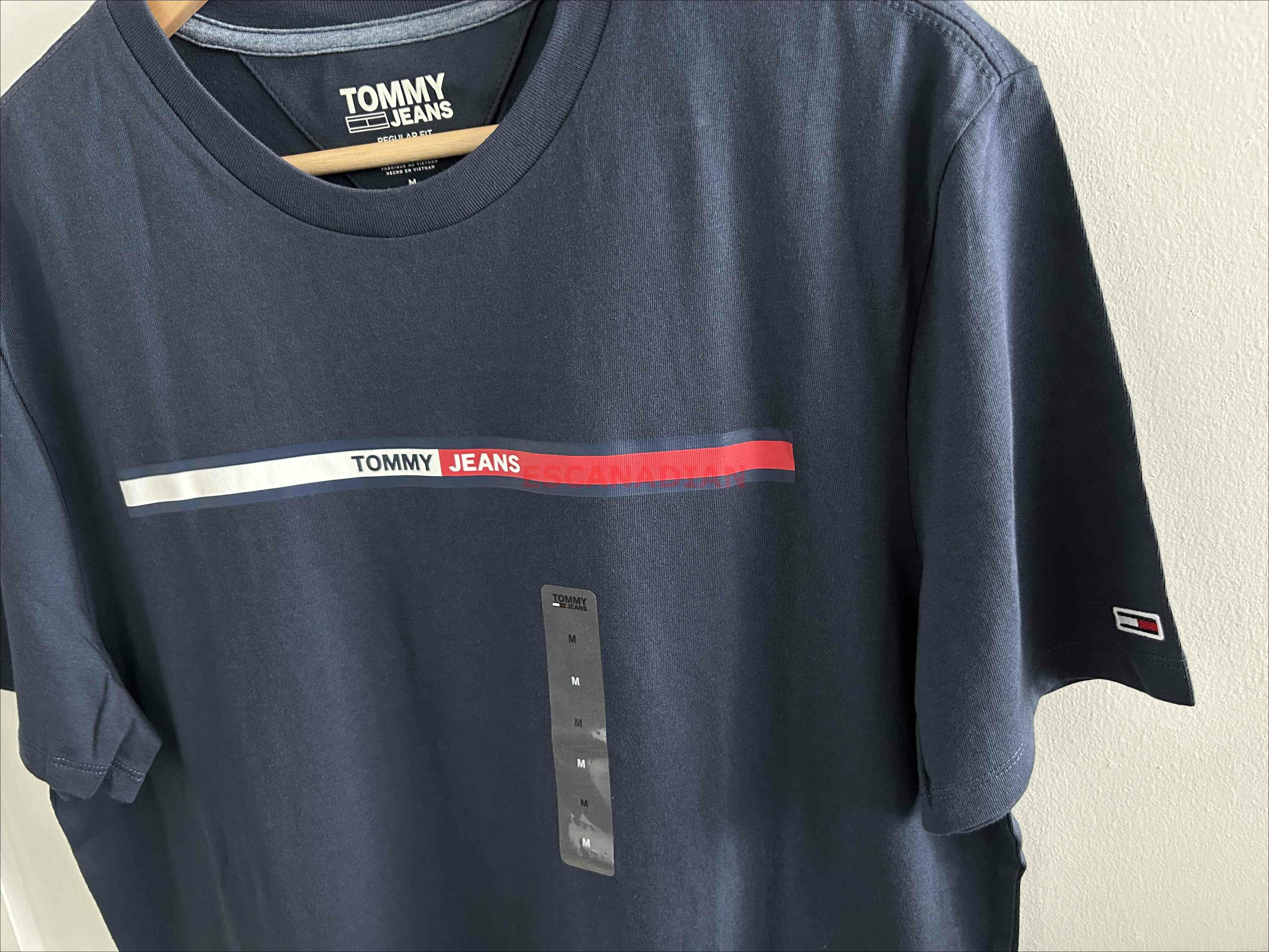 TOMMY 男大人 Jeans系列 橫條小字樣 短TEE