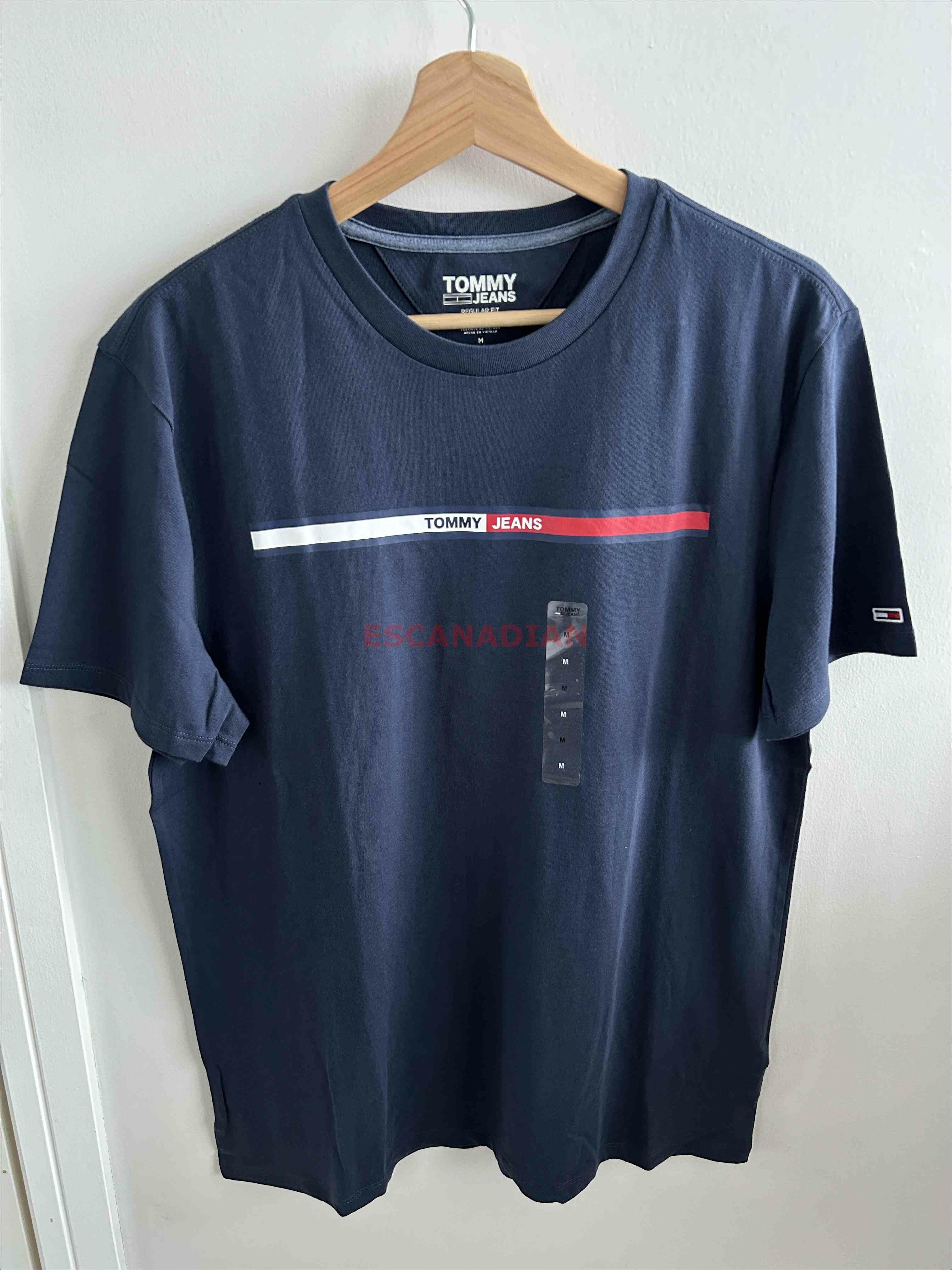 TOMMY 男大人 Jeans系列 橫條小字樣 短TEE