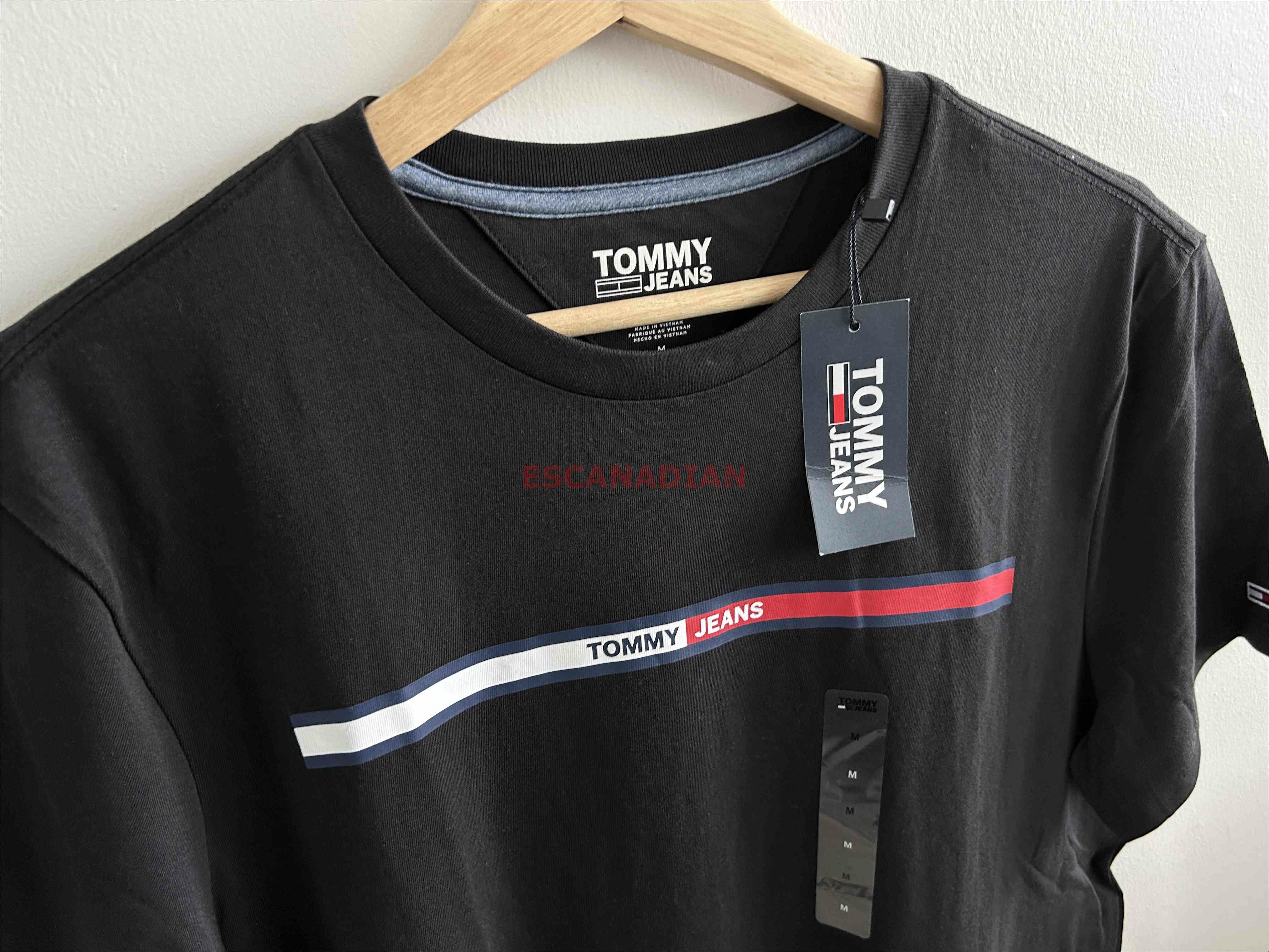 TOMMY 男大人 Jeans系列 橫條小字樣 短TEE