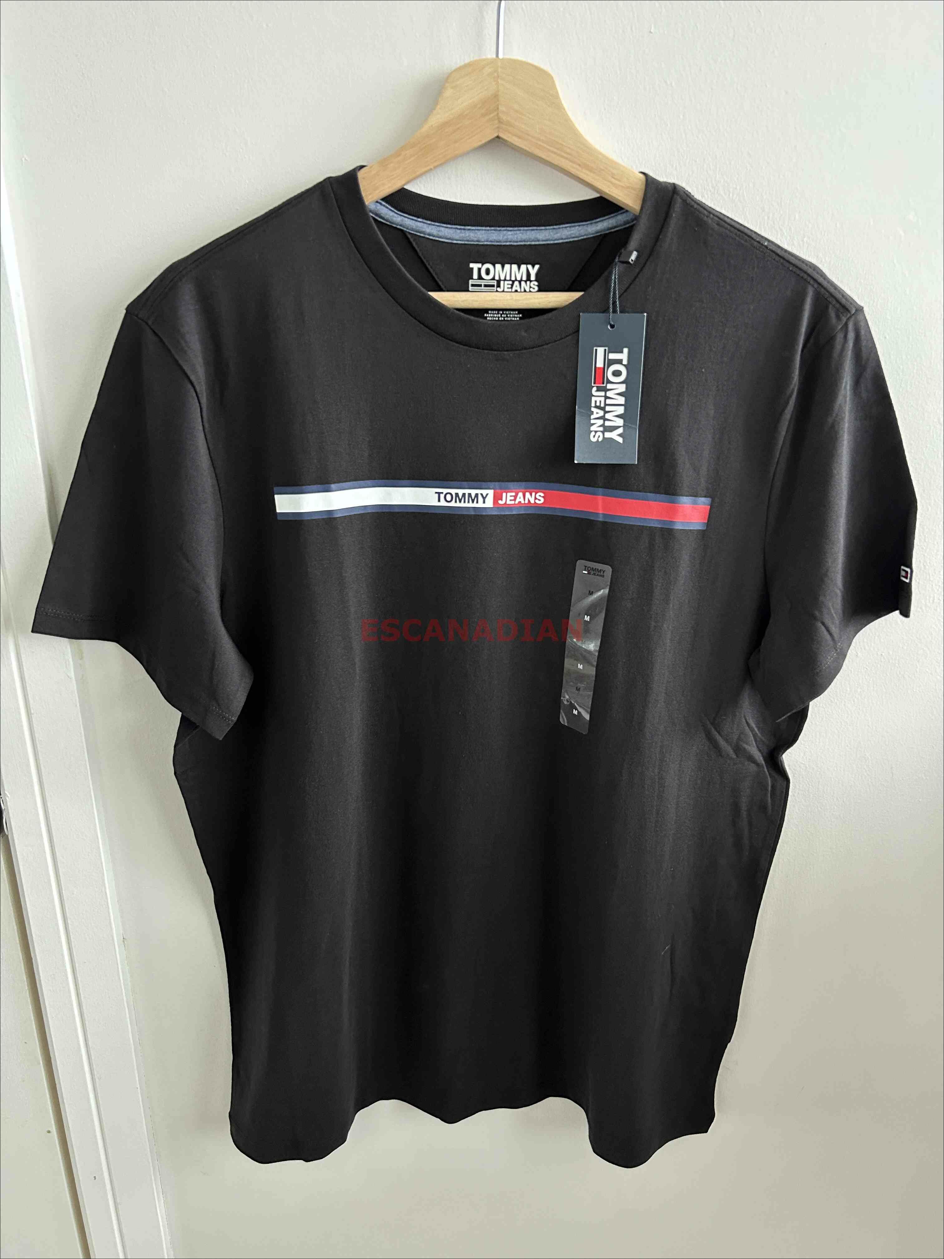 TOMMY 男大人 Jeans系列 橫條小字樣 短TEE