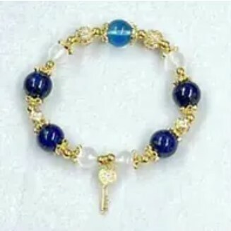 [S] GEMZ & CO ZBA CRYSTAL BRACELET, LAPIS LAZULI/MOONSTONE/AQUAMARINE, Y118 (Y118)