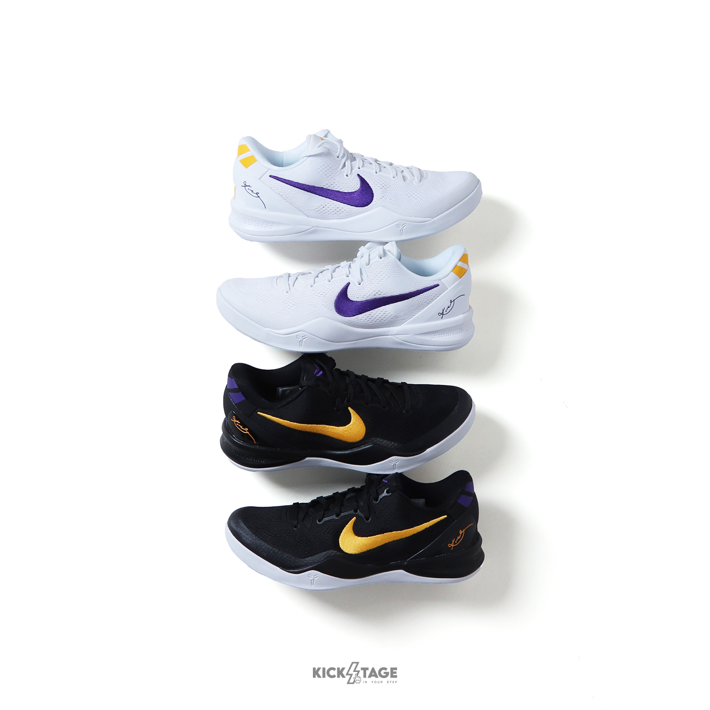 （限量商品，不退換）NIKE ZOOM KOBE 8 'Hollywood Nights' 湖人配色 黑黃 低筒實戰籃球鞋【HF9550-001】