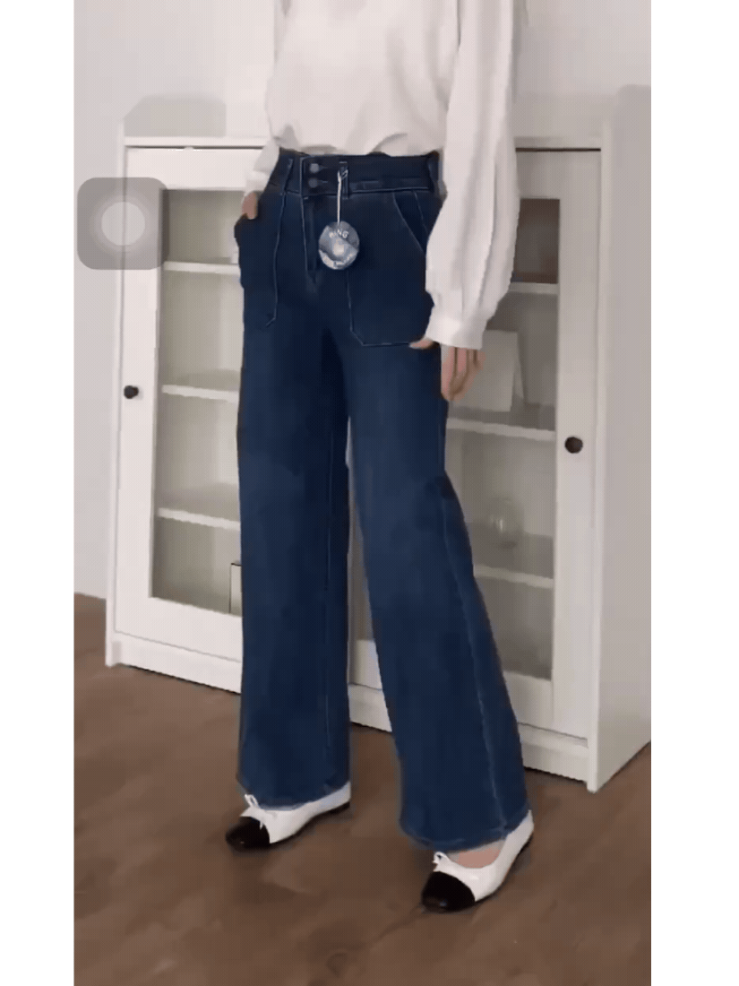 (現貨) Melissa 刷色口袋設計牛仔褲  (藍色) [ S,XL ]