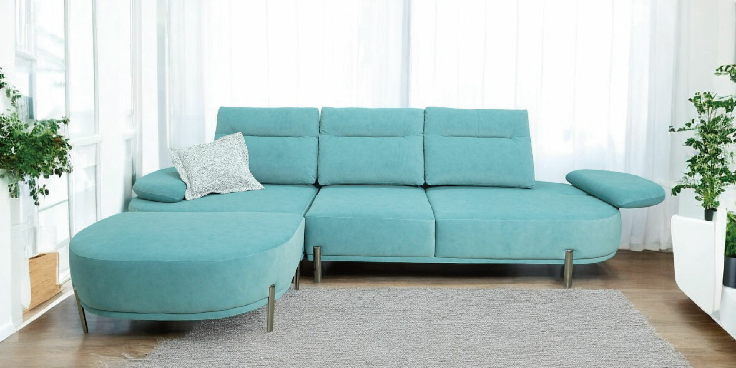 L型沙發 | 夏雪 可換貴妃椅