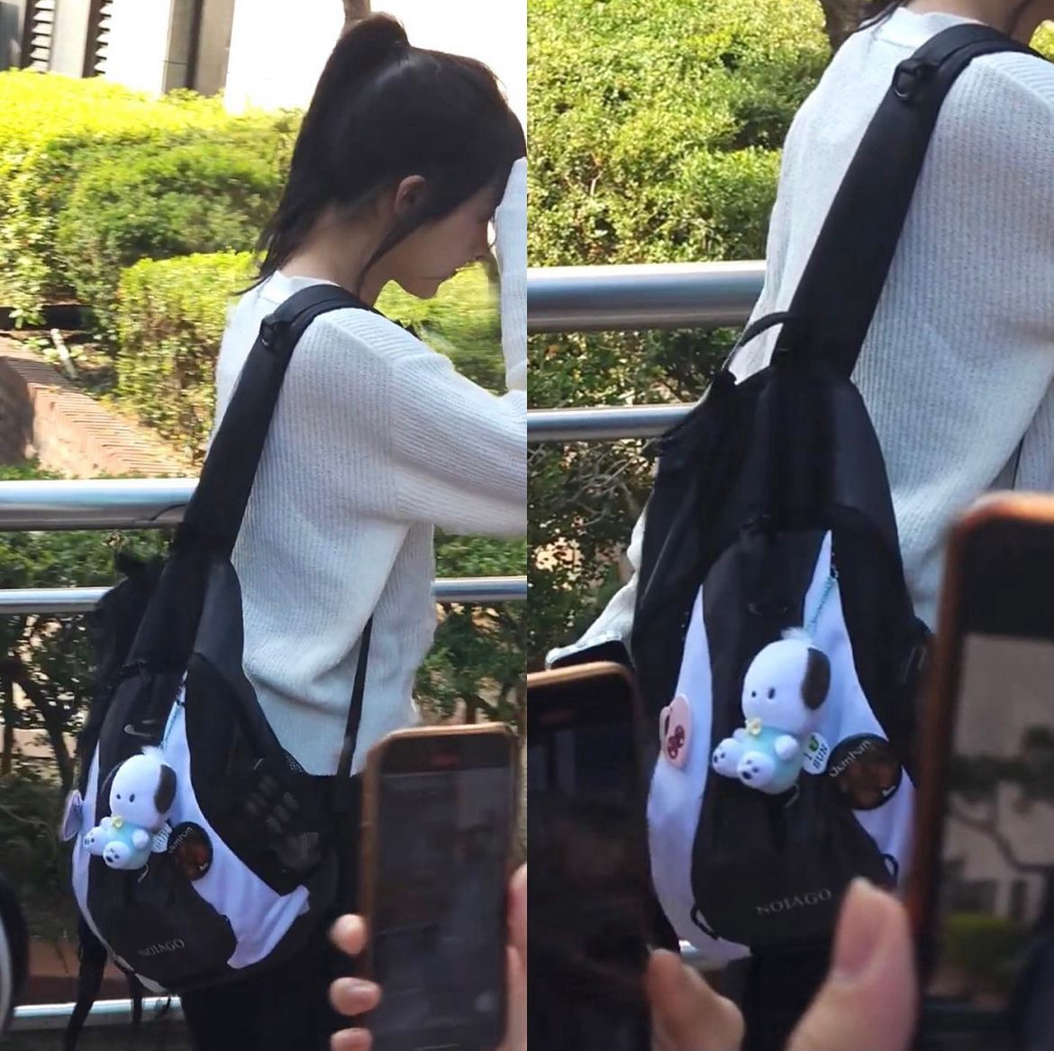 [MINJI同款] NOIAGO - MULTI LOGO BACKPACK (GRAY)