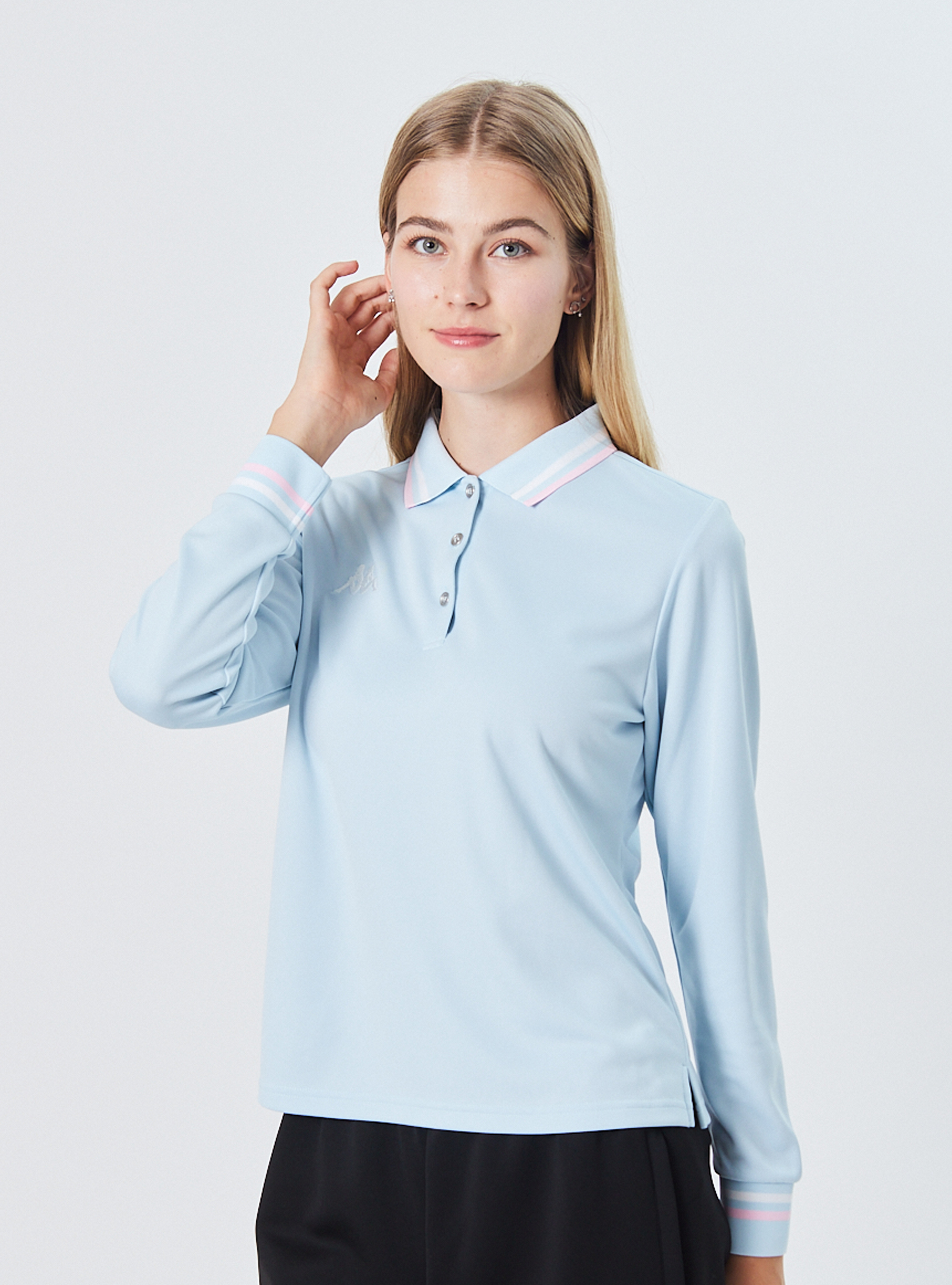 女款 吸濕排汗圓領長袖POLO衫