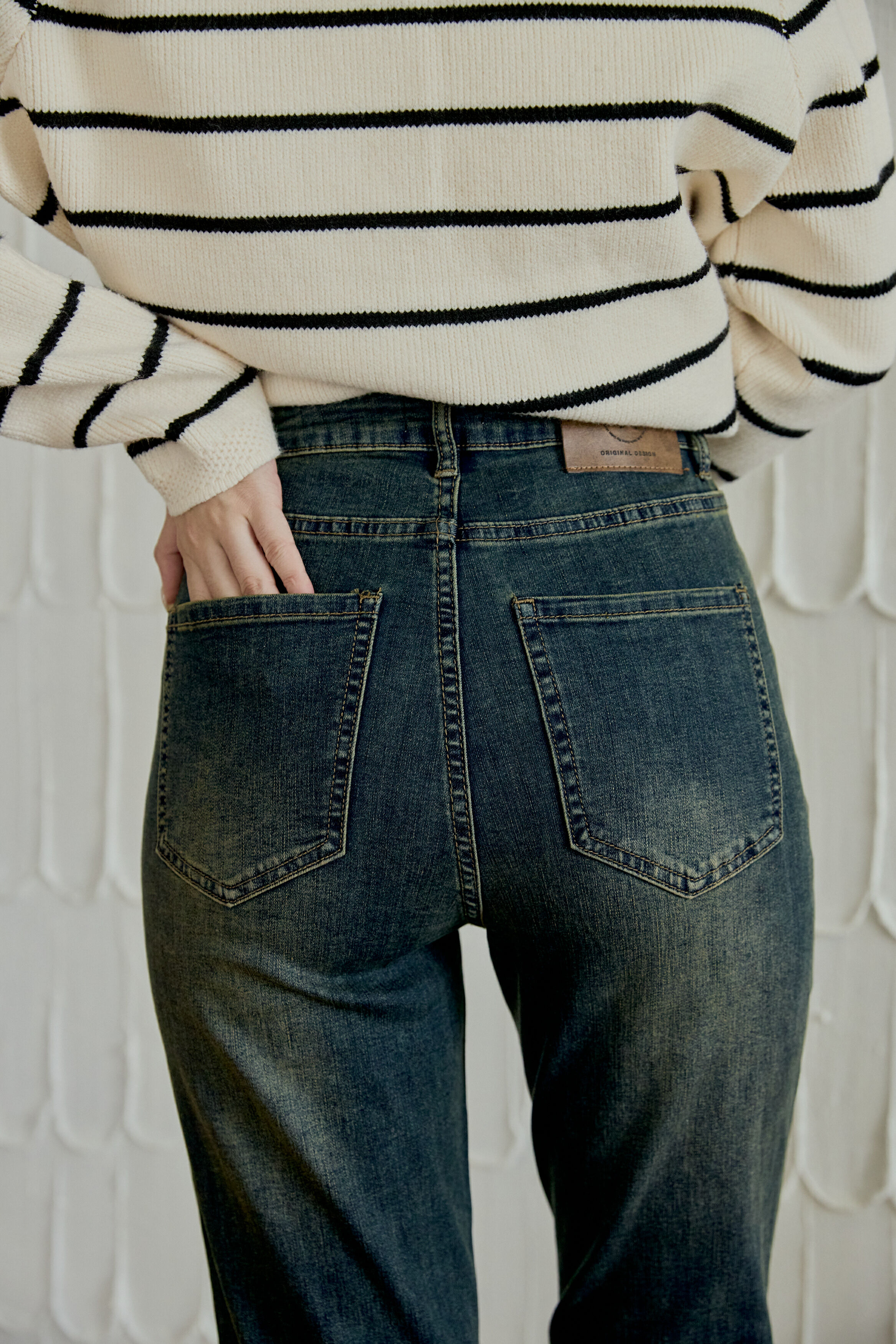 捨不得洗超彈性牛仔褲