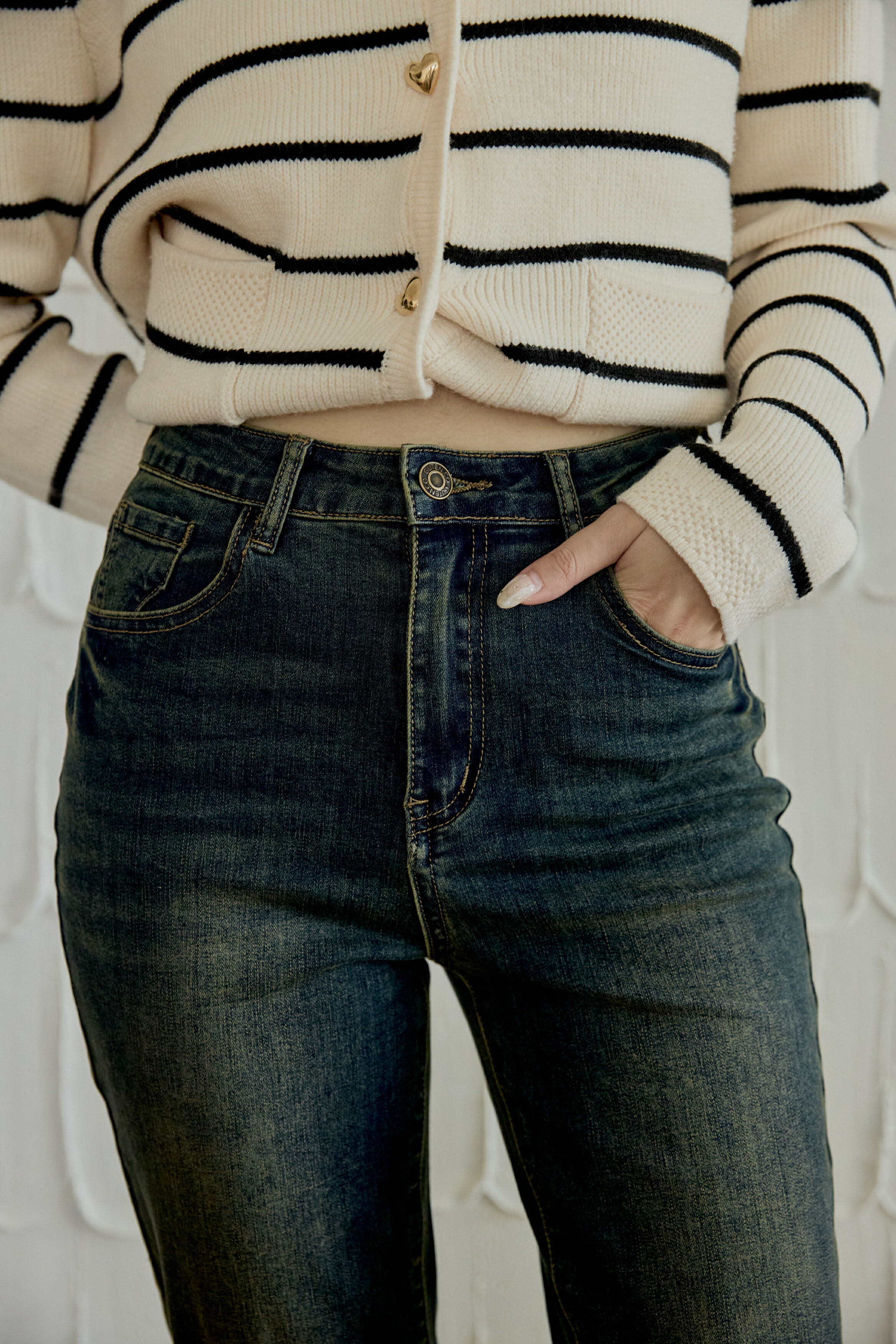 捨不得洗超彈性牛仔褲