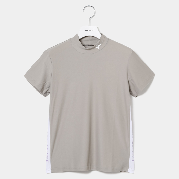 女士-彈性短袖小高領