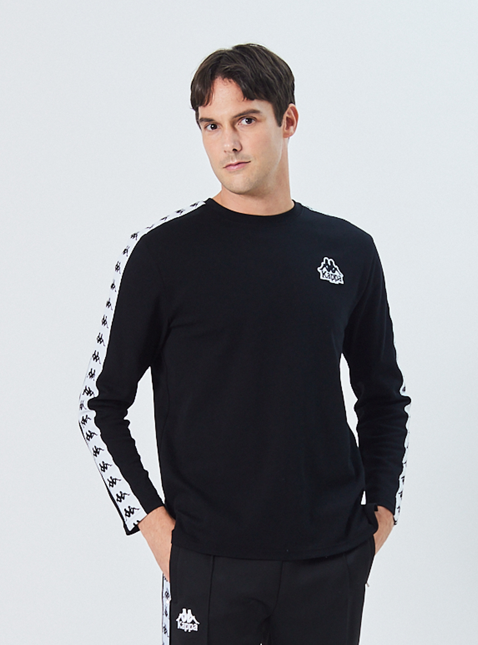 男女適穿 BANDA串標開岔長袖上衣