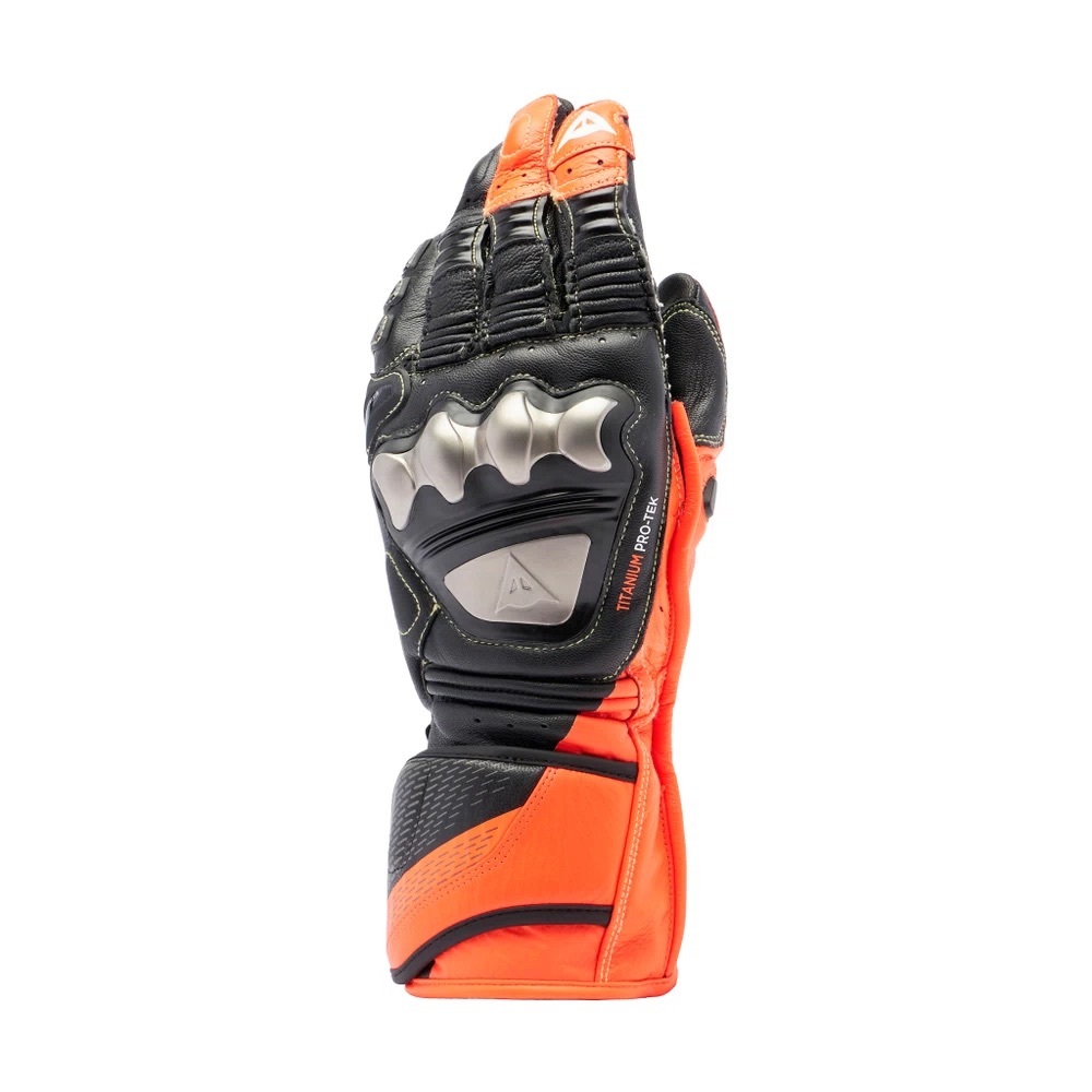 DAINESE FULL METAL 7 GLOVES BLACL/RED-FLUO 黑螢光紅 皮手套
