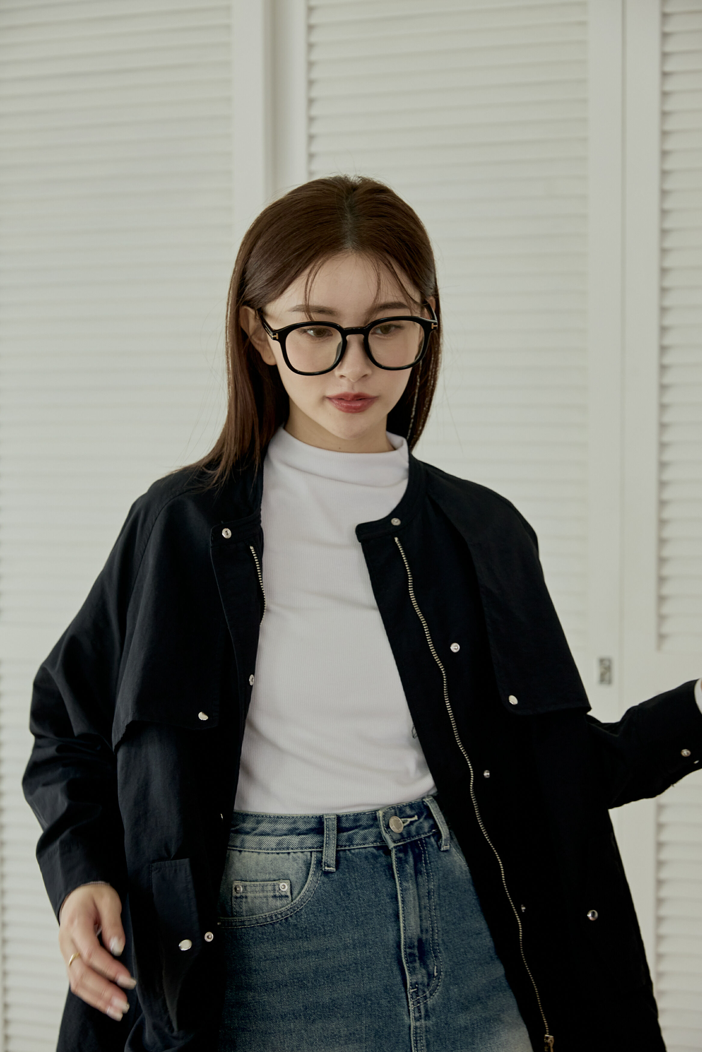 天天穿柔軟坑條小高領打底衣