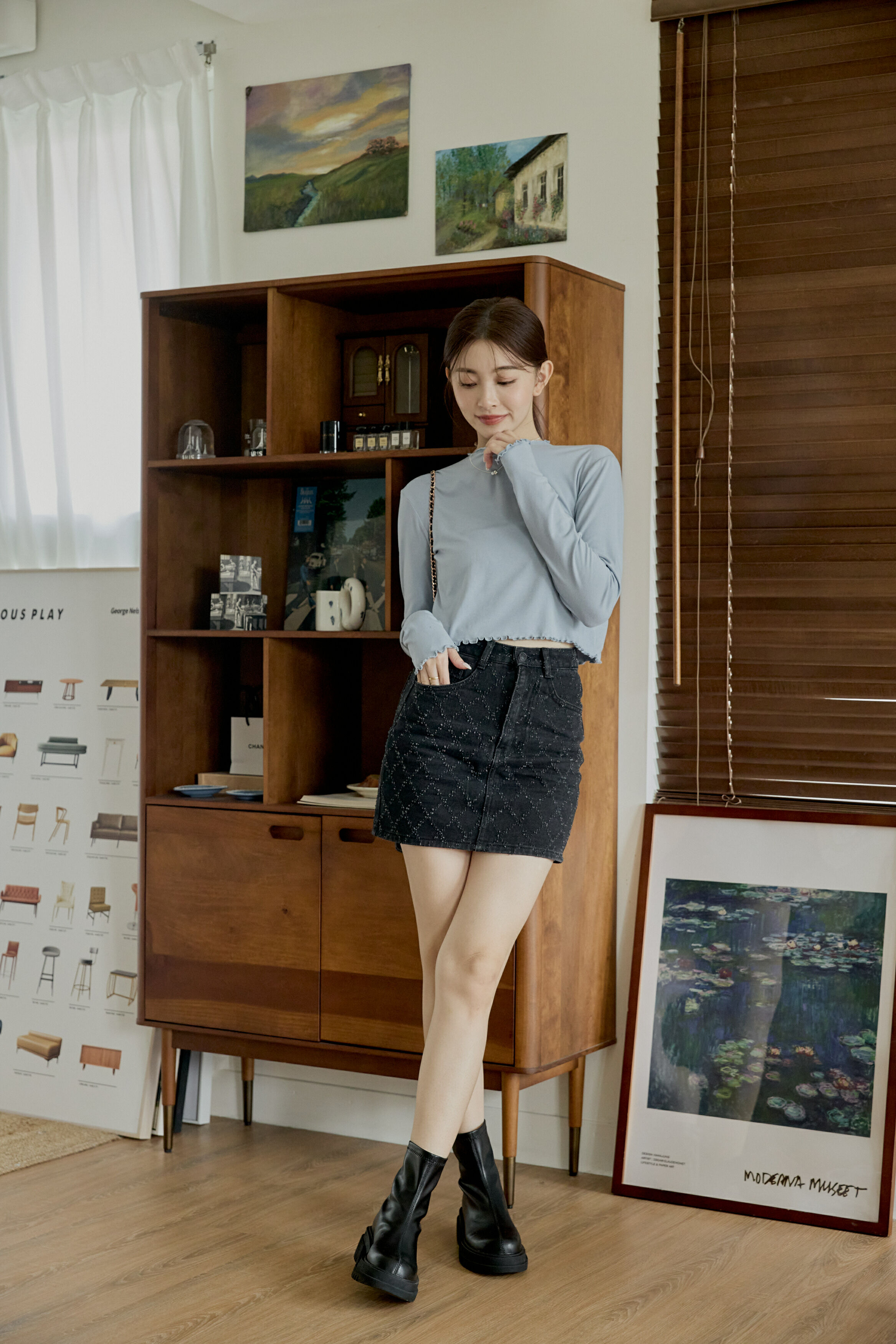 天天穿柔軟滾邊短版打底衣