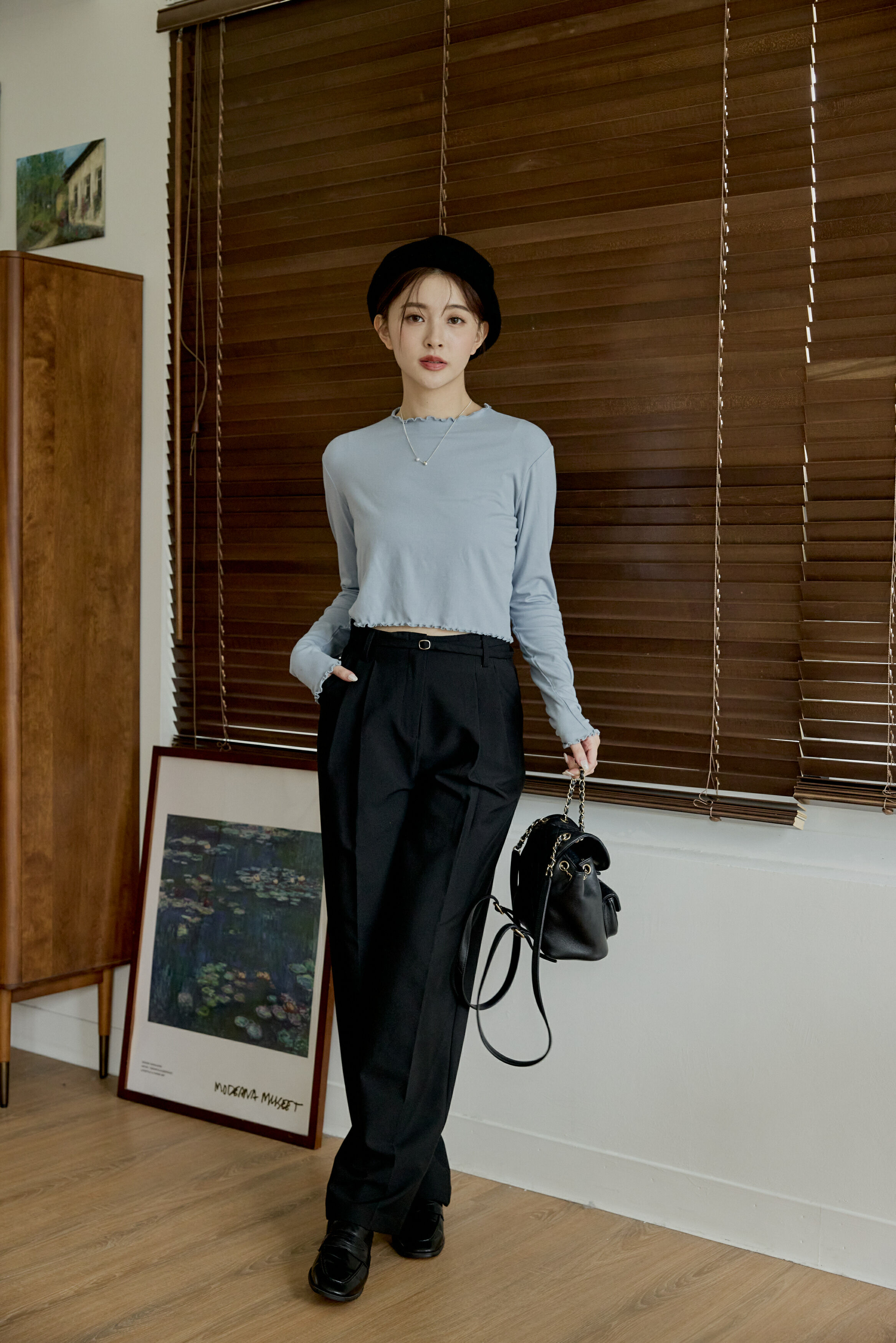 天天穿柔軟滾邊短版打底衣