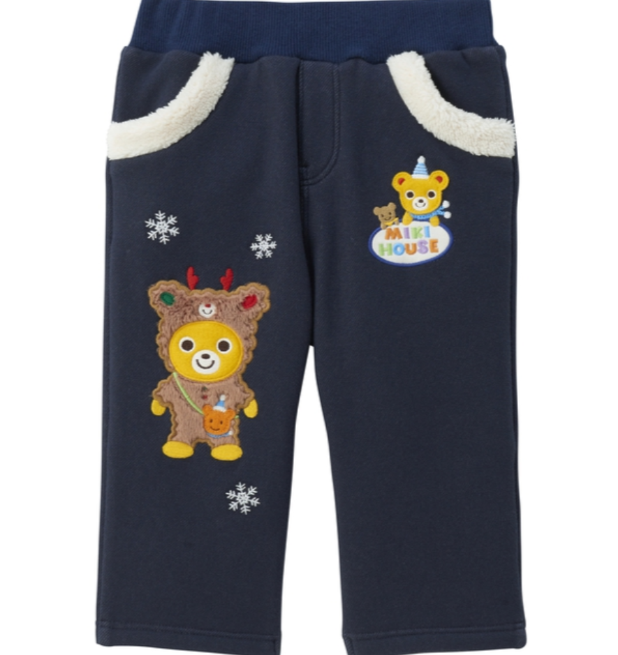 印花圖案絨毛褲