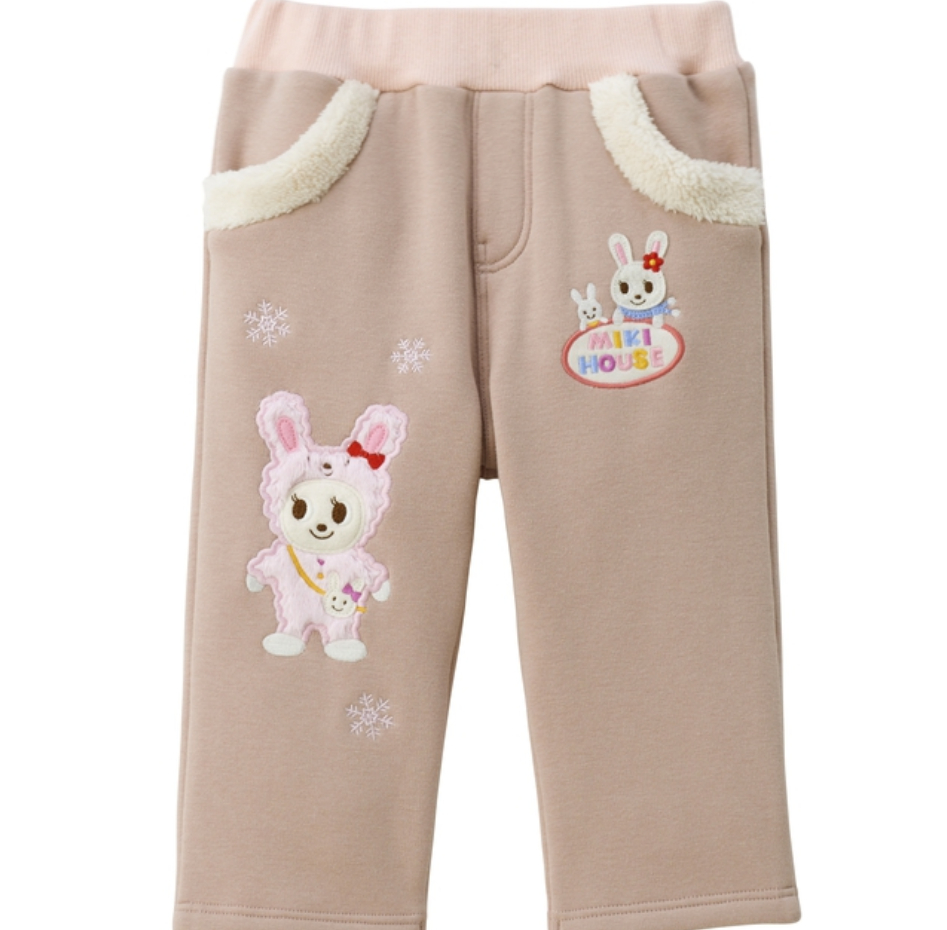 印花圖案絨毛褲