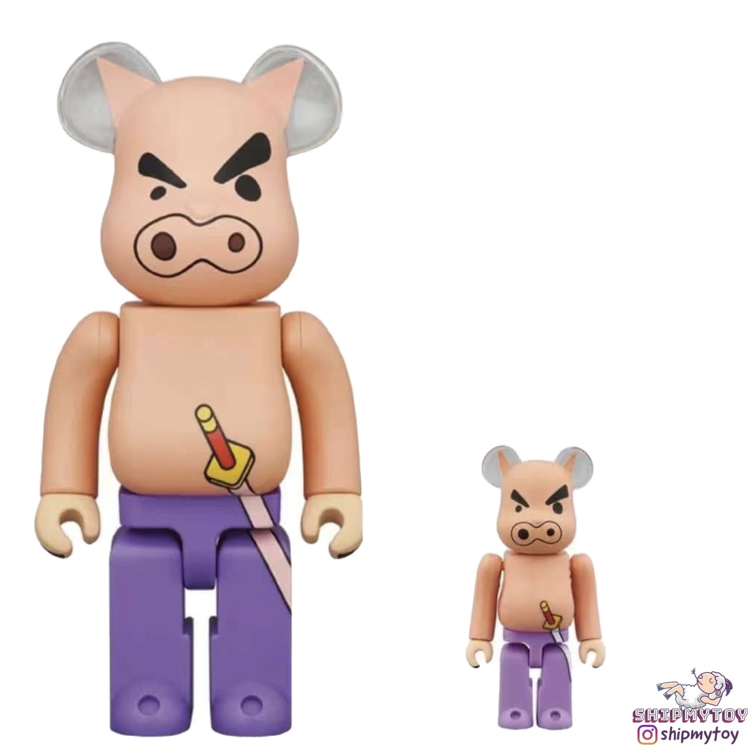 BE@RBRICK 蠟筆小新 不理豬 再販