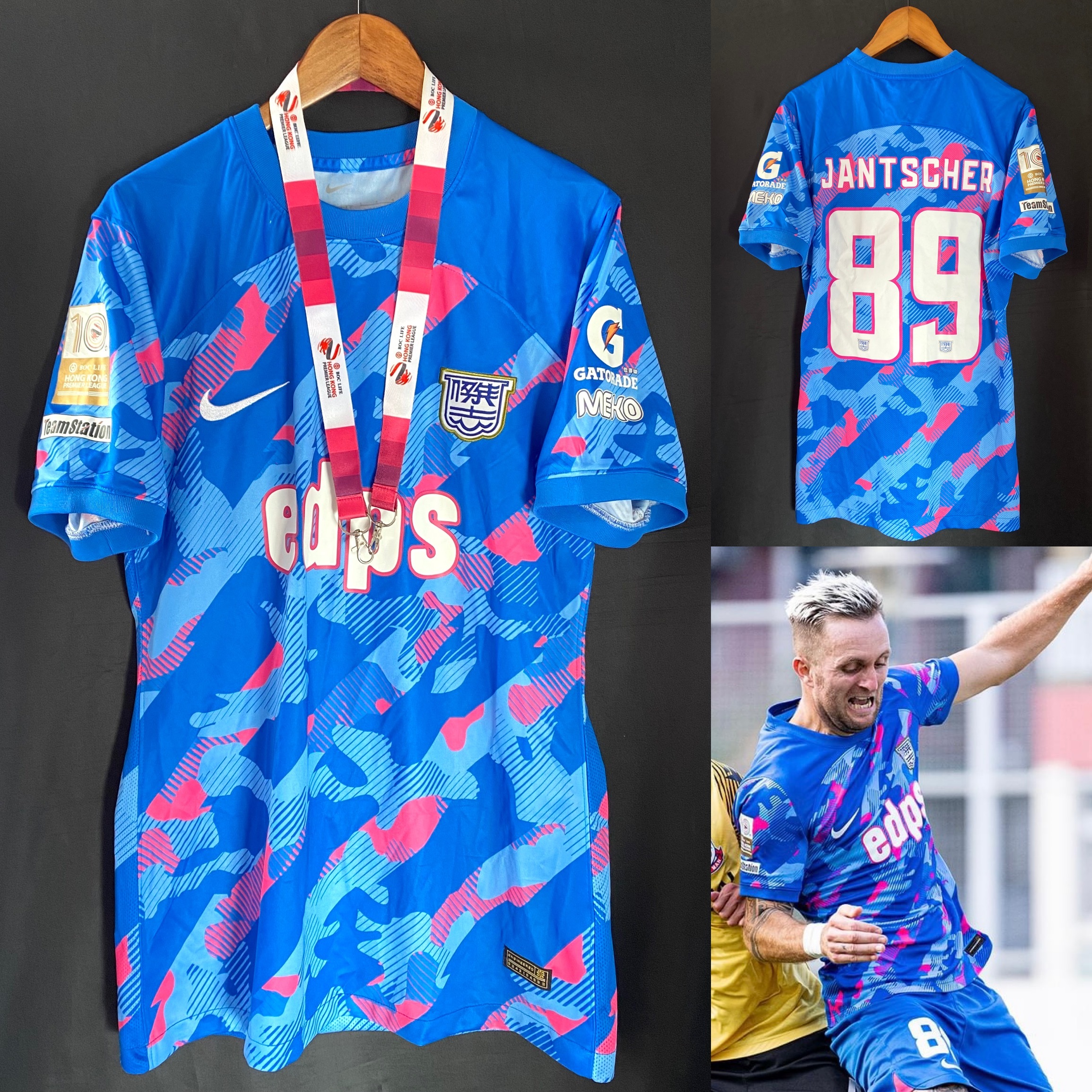 Kitchee 2023-2024 Nike Home Match Worn Shirt #89 JANTSCHER