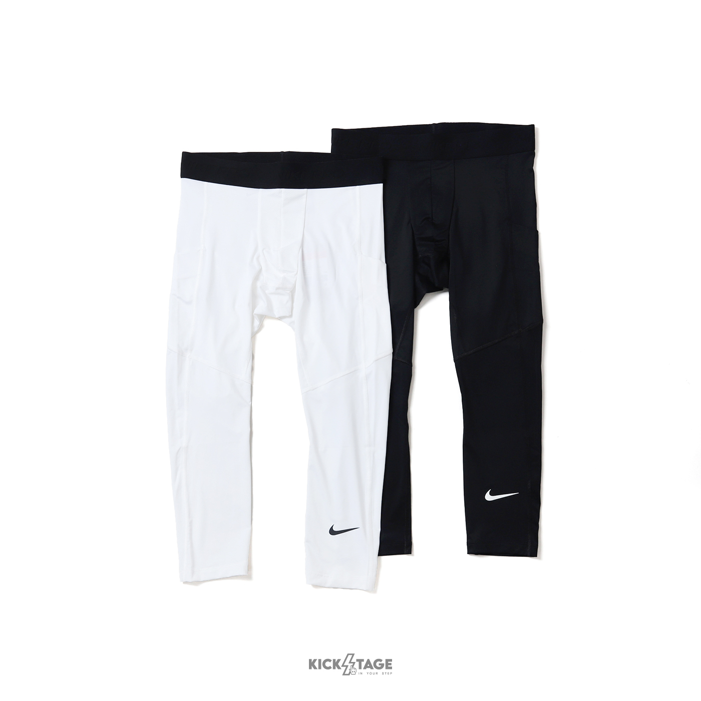 男款 NIKE Pro Dri-FIT LEGGINGS 黑色 白色 吸濕排汗 內搭 籃球 健身 訓練 緊身褲 七分束褲【FB7951】