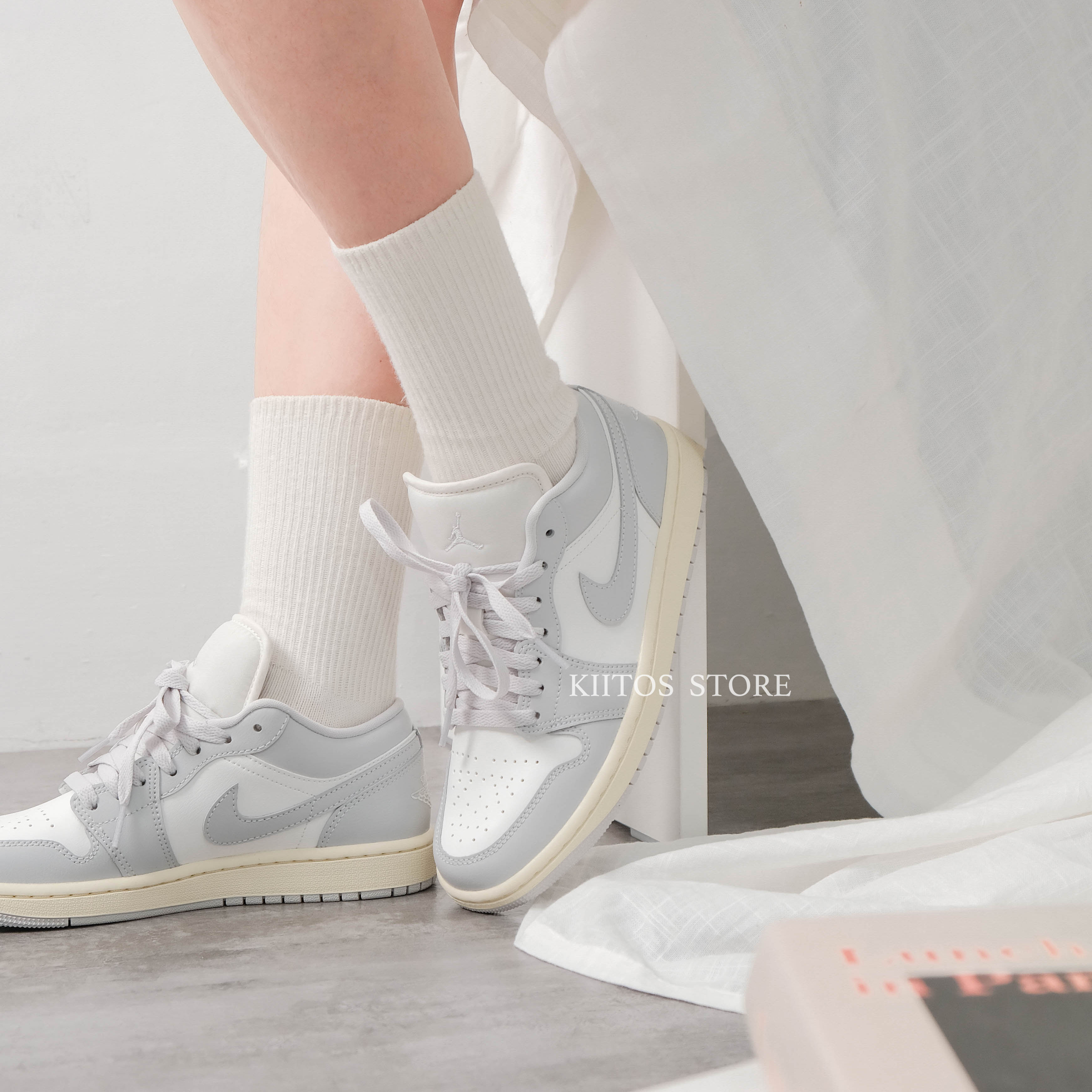 Nike Air Jordan 1 Low 復古奶油底 骨白灰 DC0774-103