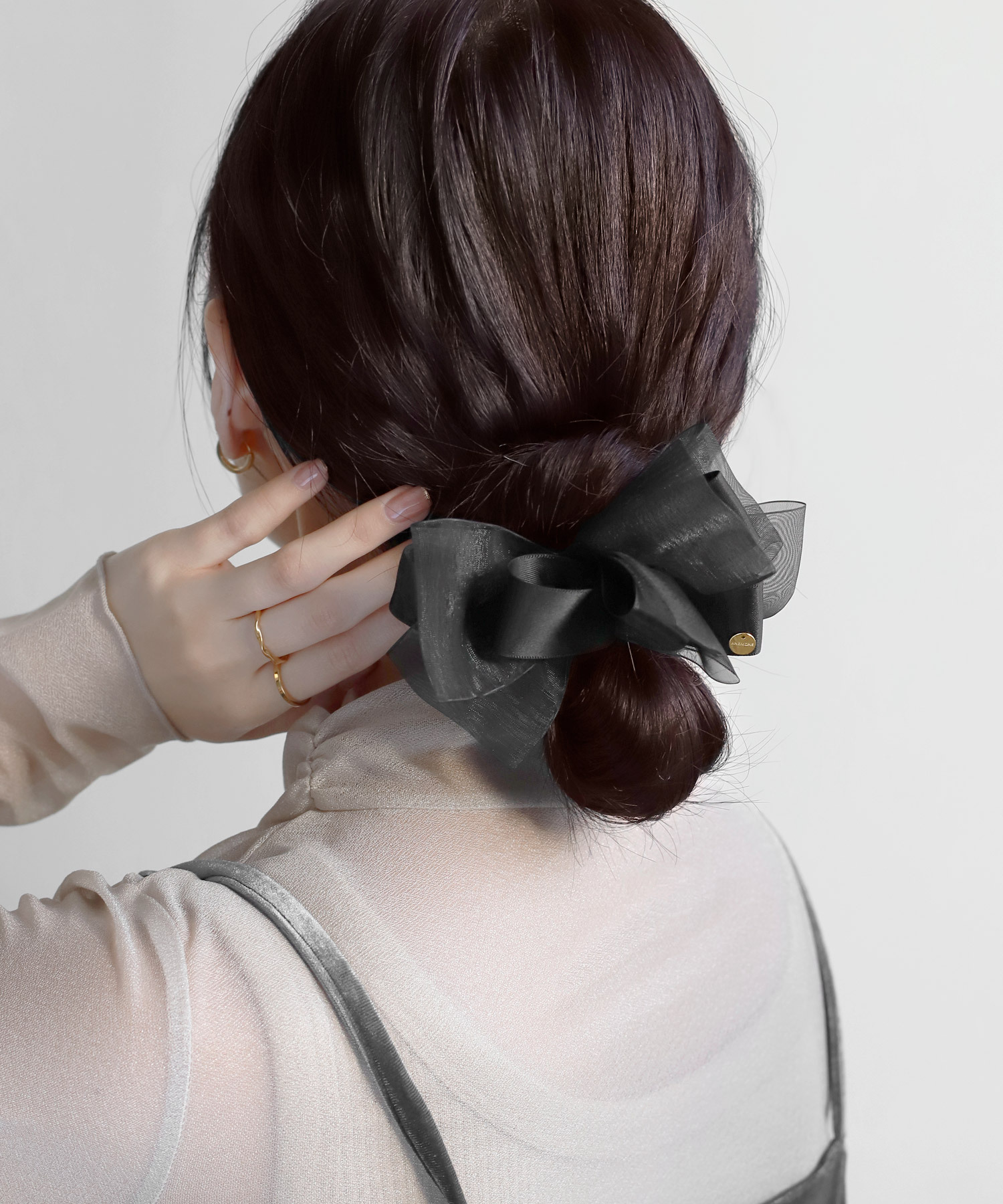 [連線優惠]ANEMONE 雪紡蝴蝶結髮夾