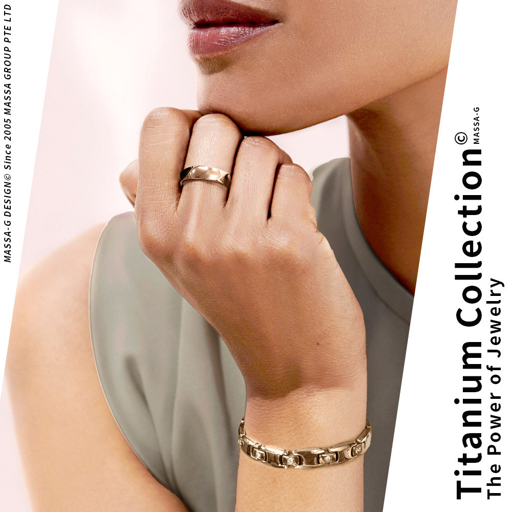 MASSA-G【Persephone波瑟芬妮】純鈦能量手環(全金屬鍺12顆)
