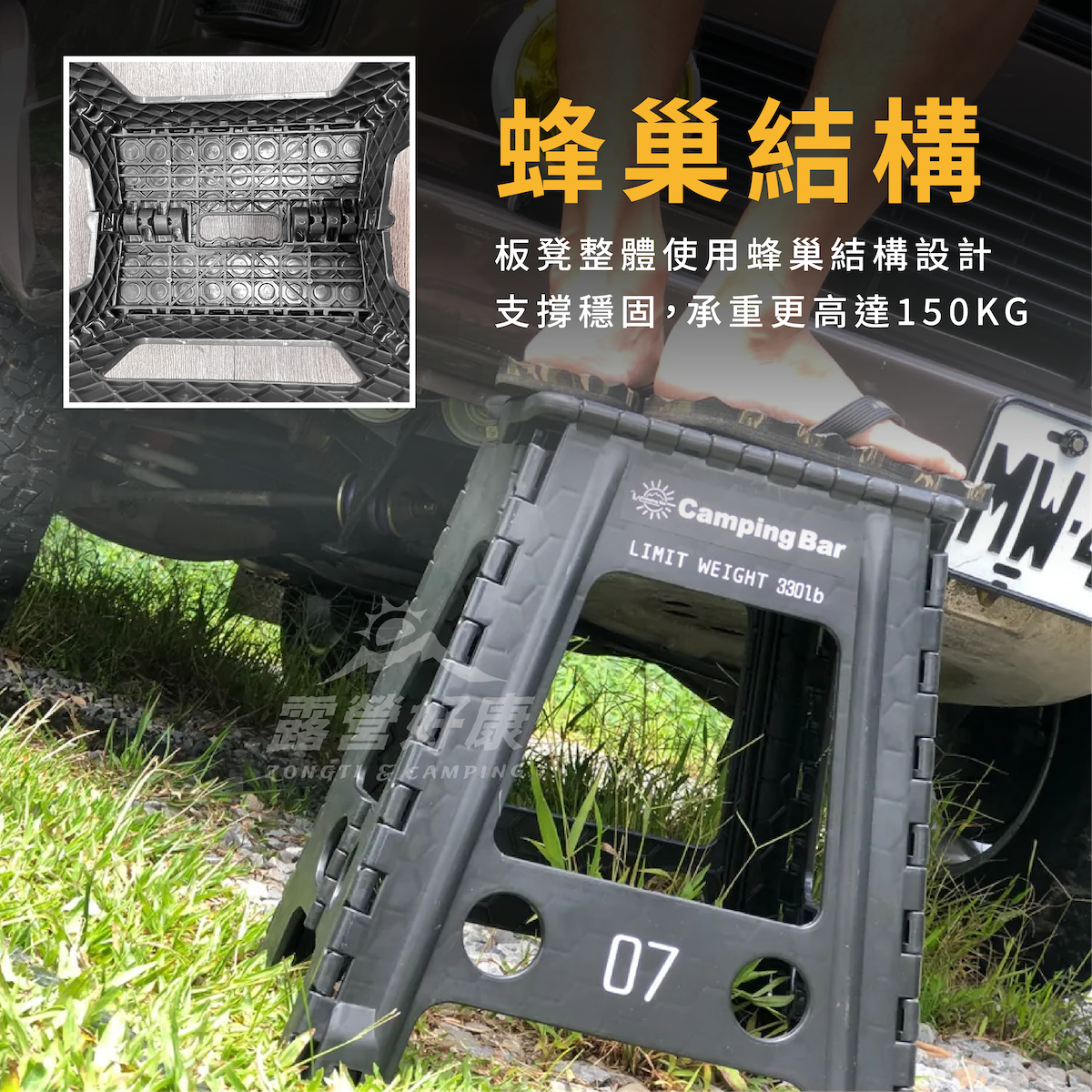 【CampingBar】買一送一 工業風折凳 板凳 22 / 45 CM DD21/DD22