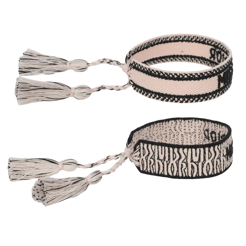 【CHRISTIAN DIOR】Miss Dior Allover 刺繡流蘇手環組(淺粉色) B2634WOMCO_D91P